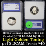 2006-s Colorado Washington Quarter 25c Graded GEM++ Proof Deep Cameo By IGS