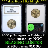 ***Auction Highlight*** NGC 2005-p Sacagawea Golden Dollar $1 Graded ms68 By NGC (fc)