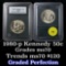 1980-p Kennedy Half Dollar 50c Graded Gem++ Unc By INB