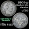 1909-p Barber Half Dollars 50c Grades vf, very fine