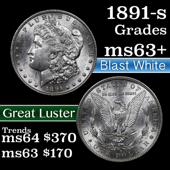 1891-s Morgan Dollar $1 Grades Select+ Unc