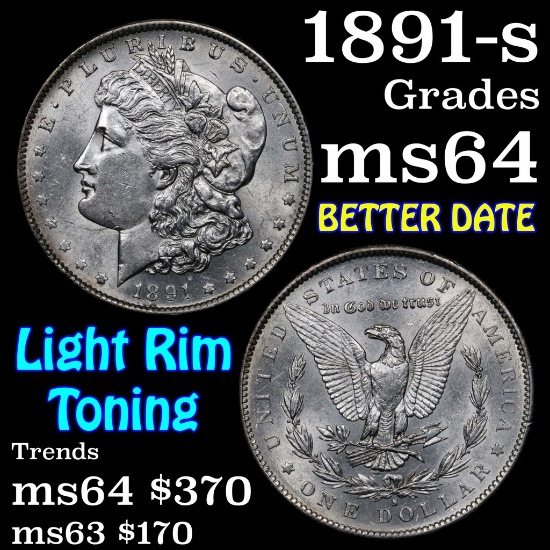1891-s Morgan Dollar $1 Grades Choice Unc (fc)