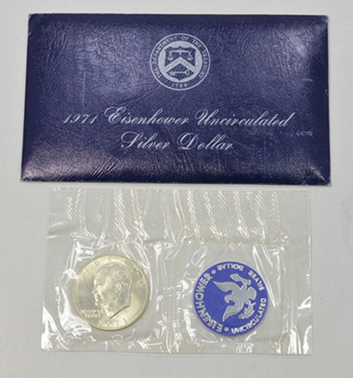 1971-s Silver Uncirculated Eisenhower Dollar "Blue Ike"