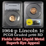 PCGS 1964 Lincoln Cent 1c Graded pr66 rd By PCGS