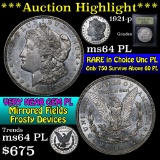 ***Auction Highlight*** 1921-p Morgan Dollar $1 Graded Choice Unc PL by USCG (fc)