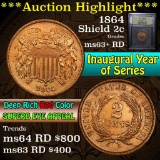 ***Auction Highlight*** 1864 Two Cent Piece 2c Graded Select+ Unc RD by USCG (fc)