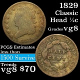 1829 Classic Head half cent 1/2c Grades vg, very good