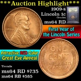 ***Auction Highlight*** 1909-s Lincoln Cent 1c Graded Choice Unc RD By USCG (fc)