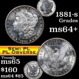 1881-s Morgan Dollar $1 Grades Choice+ Unc