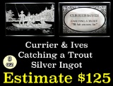 Currier & Ives Franklin Mint Silver Ingot Collection 2.75 oz .999 fine silver, 
