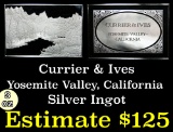 Currier & Ives Franklin Mint Ingot Collection 2.75 oz .999 fine silver, 