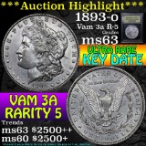 ***Auction Highlight*** 1893-o Vam3 A R-5 Morgan Dollar $1 Graded Select Unc by USCG (fc)
