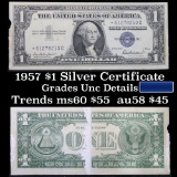 **Star Note  1957 $1 Blue Seal Silver Certificate Grades Unc Details