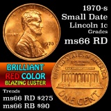 1970-s Sm Date Lincoln Cent 1c Grades GEM+ Unc RD (fc)