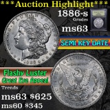 ***Auction Highlight*** 1886-s Morgan Dollar $1 Graded Select Unc By USCG (fc)