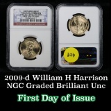 NGC 2009-d William H. Harrison Presidential Dollar $1 Graded ms65 By NGC