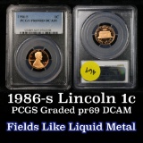 PCGS 1986-s Lincoln Cent 1c Graded pr69 rd dcam By PCGS