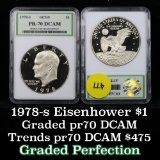 1978-s Eisenhower Dollar $1 Graded Gem++ Proof Deep Cameo By GCGS