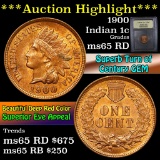 ***Auction Highlight*** 1900 Indian Cent 1c Graded GEM Unc RD by USCG (fc)