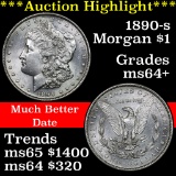 1890-s Morgan Dollar $1 Grades Choice+ Unc
