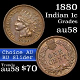 1880 Indian Cent 1c Grades Choice AU/BU Slider