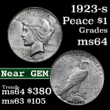 1923-s Peace Dollar $1 Grades Choice Unc
