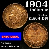 1904 Indian Cent 1c Grades GEM Unc RD