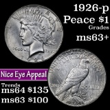 1926-p Peace Dollar $1 Grades Select+ Unc