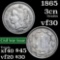 1865 Three Cent Copper Nickel 3cn Grades vf++