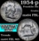 1954-p Franklin Half Dollar 50c Grades Choice Unc FBL