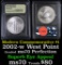 2002-w West Point Modern Commem Dollar $1 Graded ms70, Perfection by USCG