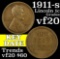 1911-s Lincoln Cent 1c Grades vf, very fine
