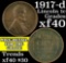 1917-d Lincoln Cent 1c Grades xf