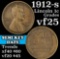 1912-s Lincoln Cent 1c Grades vf+
