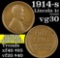 1914-s Lincoln Cent 1c Grades vf++