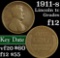 1911-s Lincoln Cent 1c Grades f+
