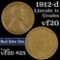 1912-d Lincoln Cent 1c Grades vf, very fine