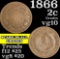 1866 Two Cent Piece 2c Grades vg+