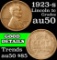 1923-s Lincoln Cent 1c Grades AU, Almost Unc