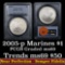 PCGS 2005-p Marines Modern Commem Dollar $1 Graded ms69 By PCGS