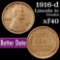 1916-d Lincoln Cent 1c Grades xf