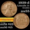 1929-d Lincoln Cent 1c Grades Choice AU