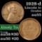 1928-d Lincoln Cent 1c Grades Choice AU