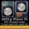 1923-p Peace Dollar $1 Graded ms61 By ICG