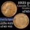 1921-p Lincoln Cent 1c Grades xf+