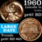 1960 Large Date Lincoln Cent 1c Grades Gem++ Proof Red