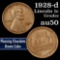 1928-d Lincoln Cent 1c Grades AU, Almost Unc