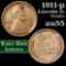 1911-p Lincoln Cent 1c Grades Choice AU