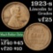 1923-s Lincoln Cent 1c Grades vf+