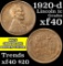 1920-d Lincoln Cent 1c Grades xf